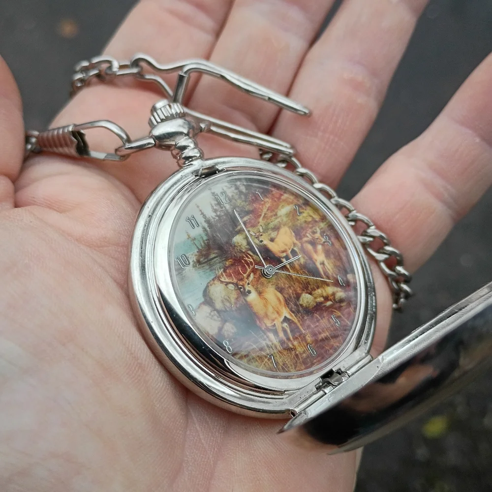 Hautman Brothers Collection Deer Pocket Watch S